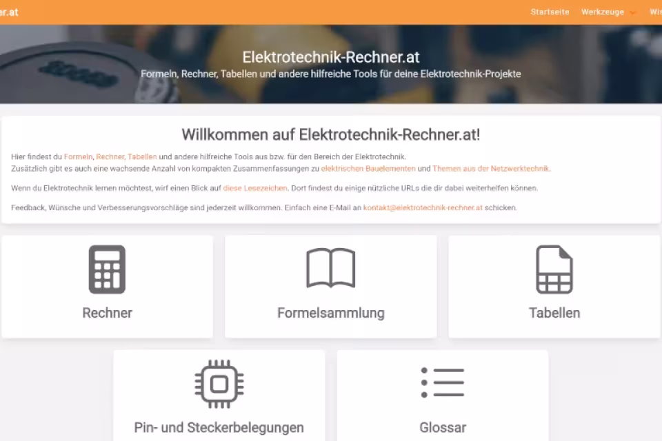Website elektrotechnik-rechner.at